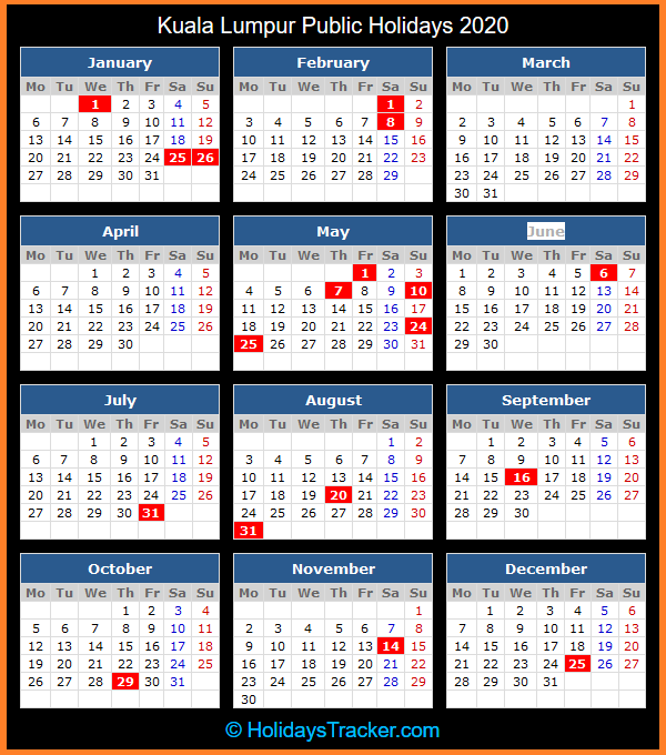 Kuala Lumpur (Malaysia) Public Holidays 2020 – Holidays Tracker