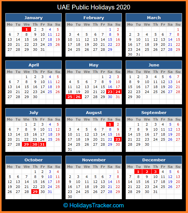 Uae Public Holidays 2020 Holidays Tracker