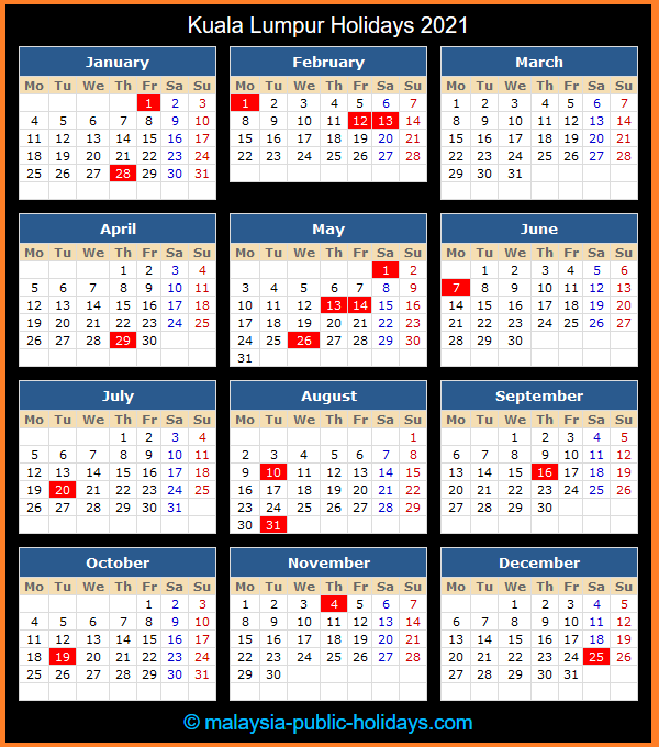 December 2021 calendar malaysia