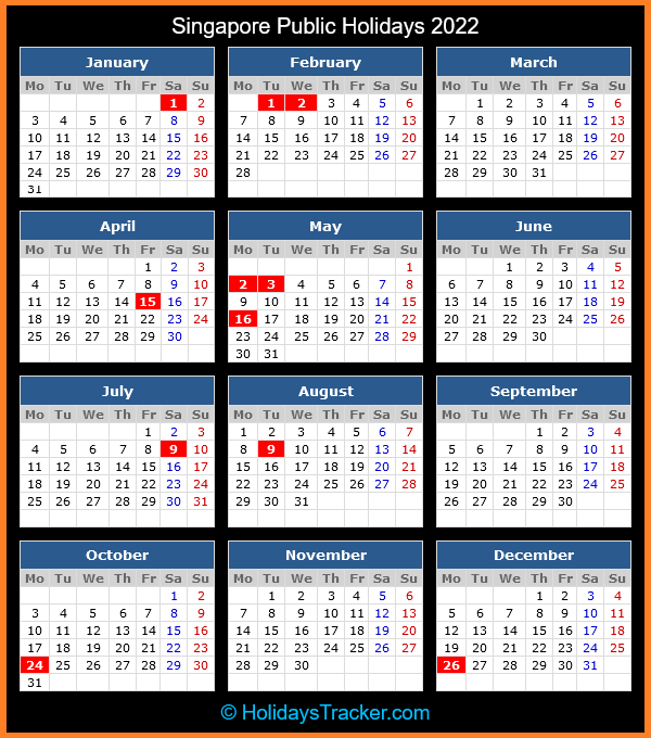 Singapore Public Holidays 2022 Holidays Tracker